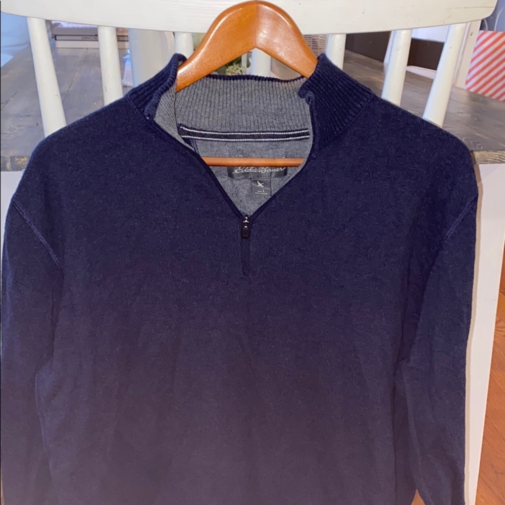 Eddie Bauer quarter zip light sweater